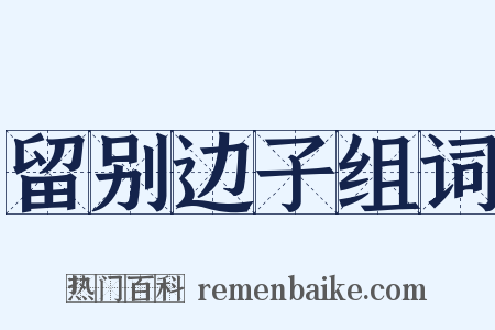 留别边子组词是什么意思的图片